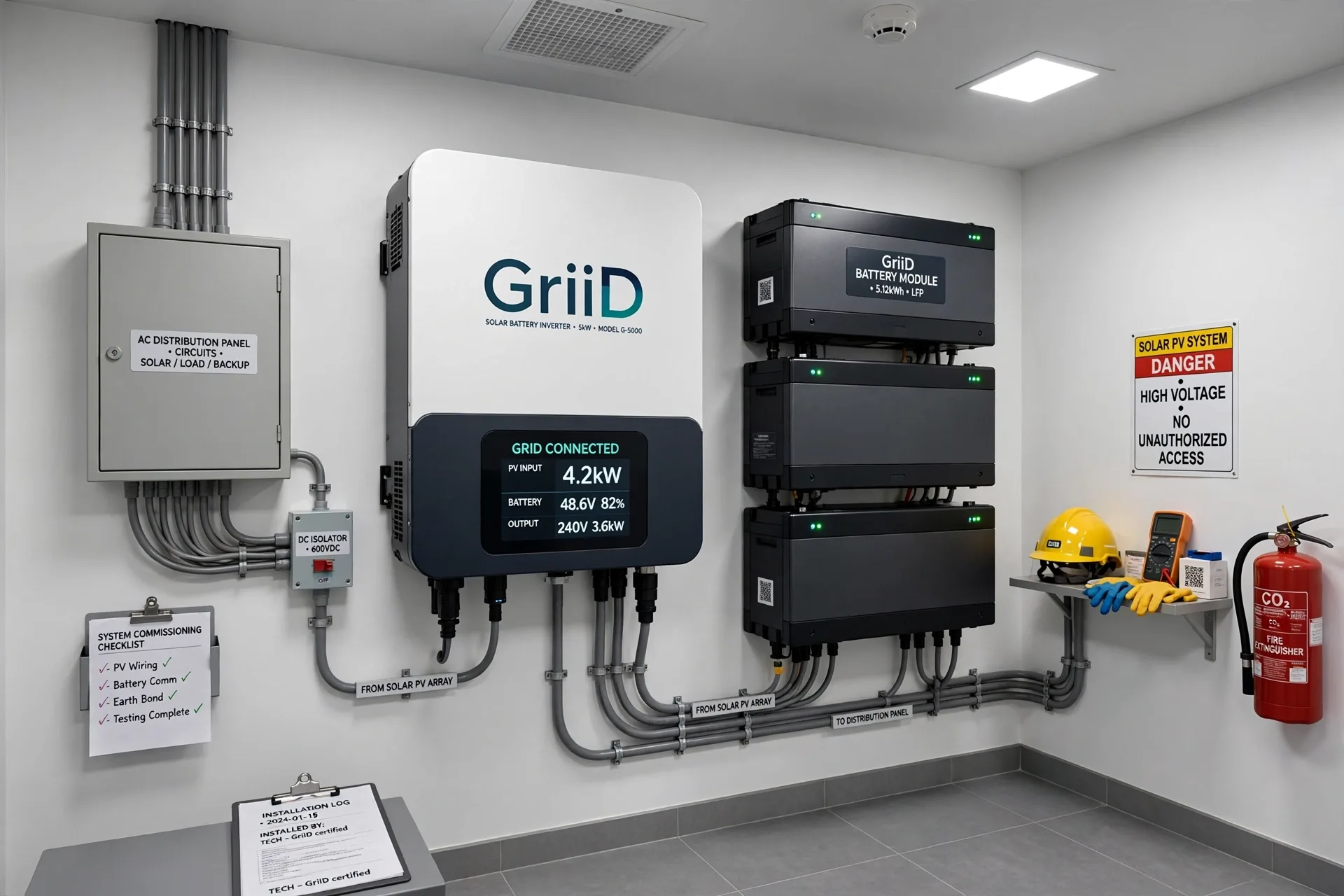 Managed inverter and battery infrastructure for business power continuity